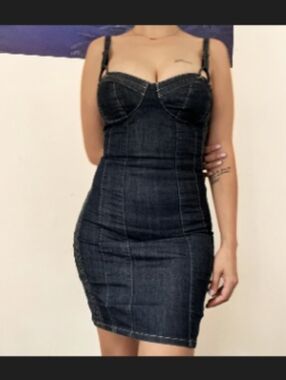 Vintage Guess Denim Corset Dress